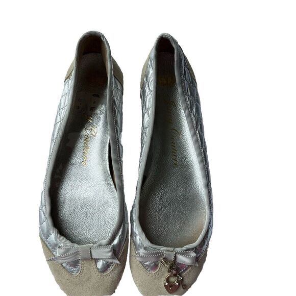 Juicy Couture size 9 M Silver Ballet Flats - Picture 4 of 15
